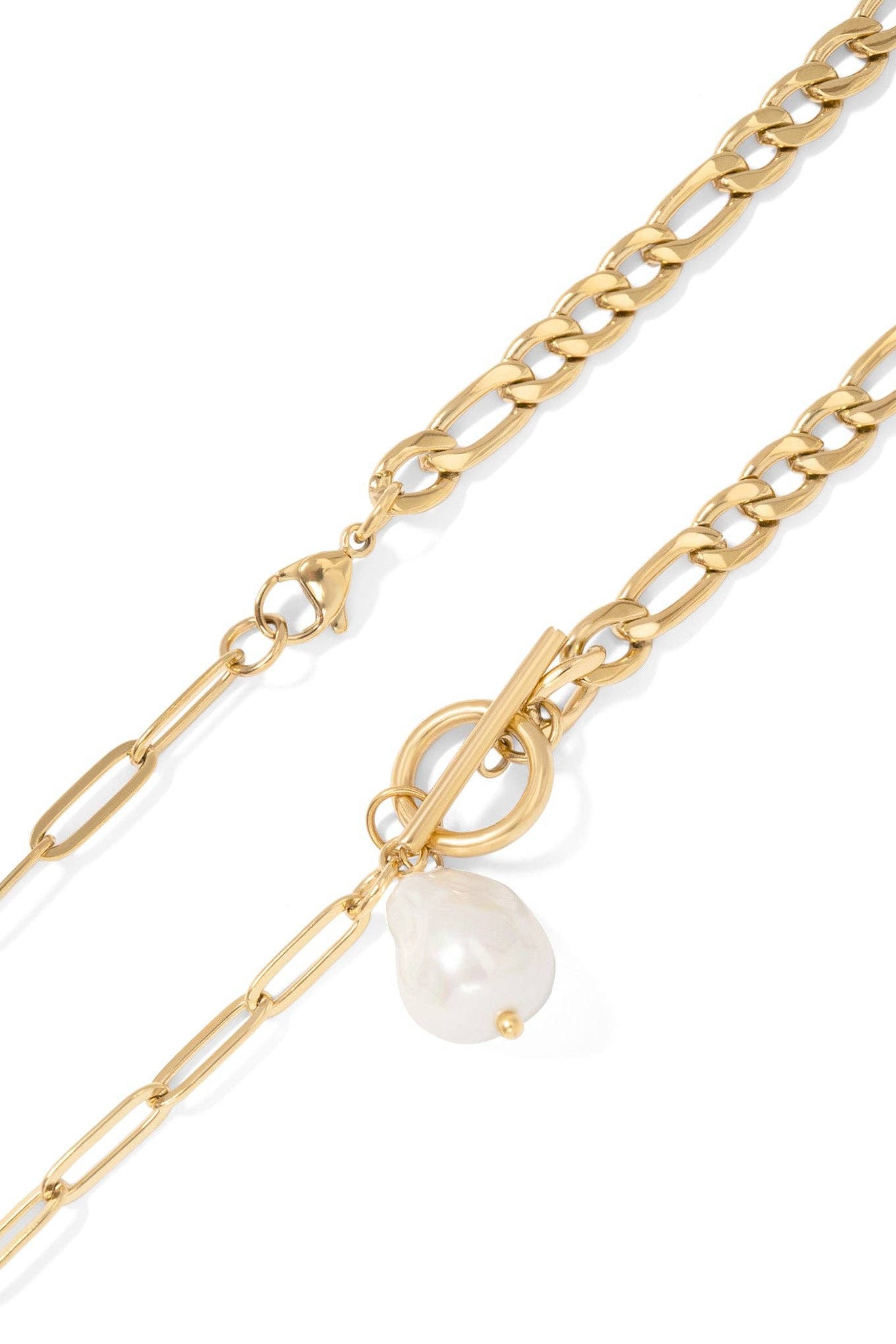 Mallory Freshwater Pearl Charm Necklace - MTT Collective