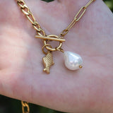 Mallory Freshwater Pearl Charm Necklace - MTT Collective