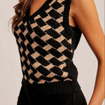 Mallory V - Neck Slub Textured Vest - MTT Collective