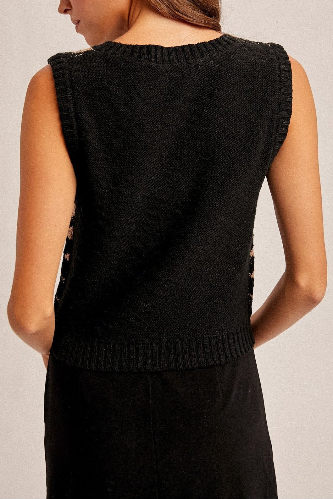 Mallory V - Neck Slub Textured Vest - MTT Collective