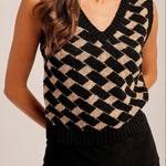 Mallory V - Neck Slub Textured Vest - MTT Collective