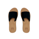 Malvados Ellie II memory foam slide sandal in Jet — pair view