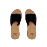 Malvados Ellie II memory foam slide sandal in Jet — pair view