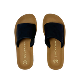 Malvados Gwen comfort platform sandal in Jet — pair view