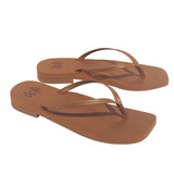 Malvados Lola flip flop sandal in Sienna — angle view