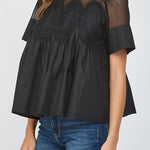 Marceline Mesh Applique Top - MTT Collective