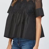 Marceline Mesh Applique Top - MTT Collective