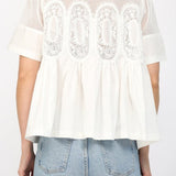 Marceline Mesh Applique Top - MTT Collective