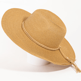 Maren Straw Braided Rope Strap Fedora Hat - MTT Collective