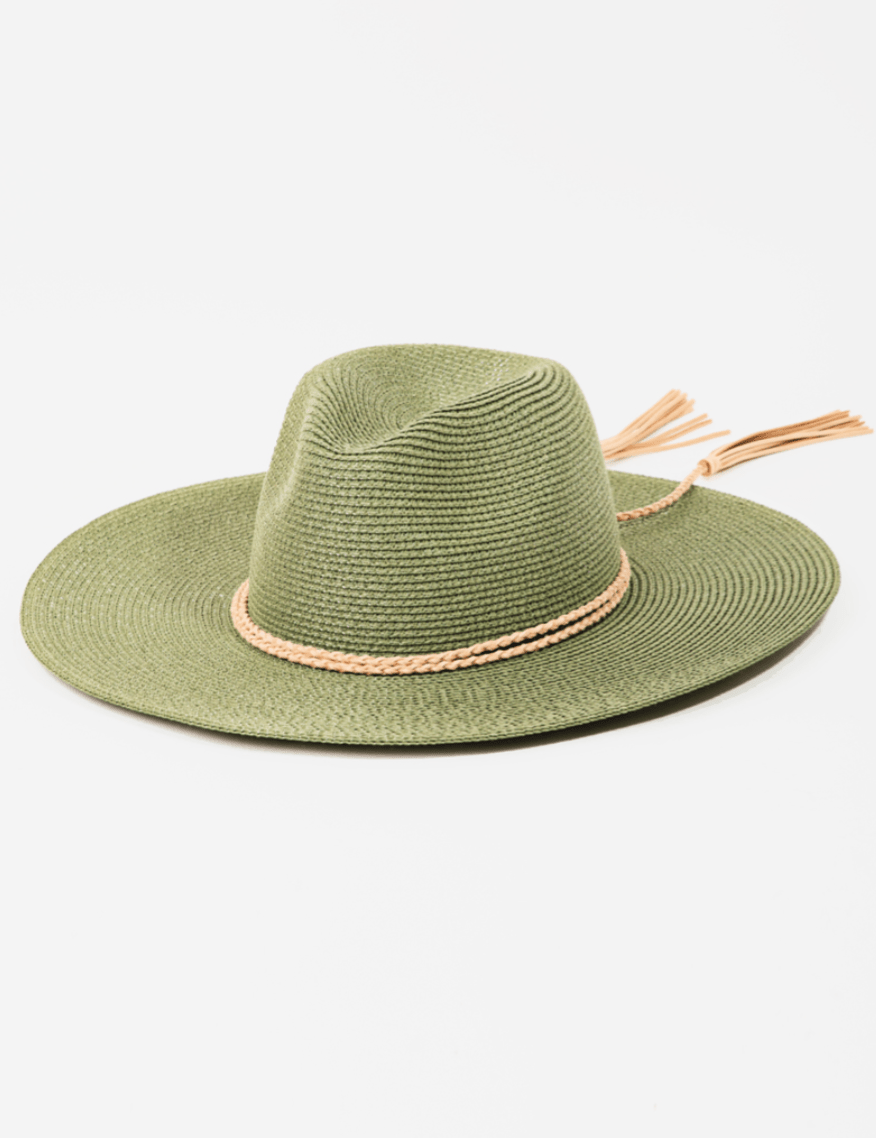 Maren Straw Braided Rope Strap Fedora Hat - MTT Collective