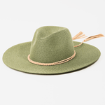 Maren Straw Braided Rope Strap Fedora Hat - MTT Collective