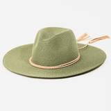 Maren Straw Braided Rope Strap Fedora Hat - MTT Collective