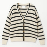 Margot Striped Button Cardigan - MTT Collective