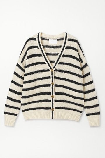 Margot Striped Button Cardigan - MTT Collective