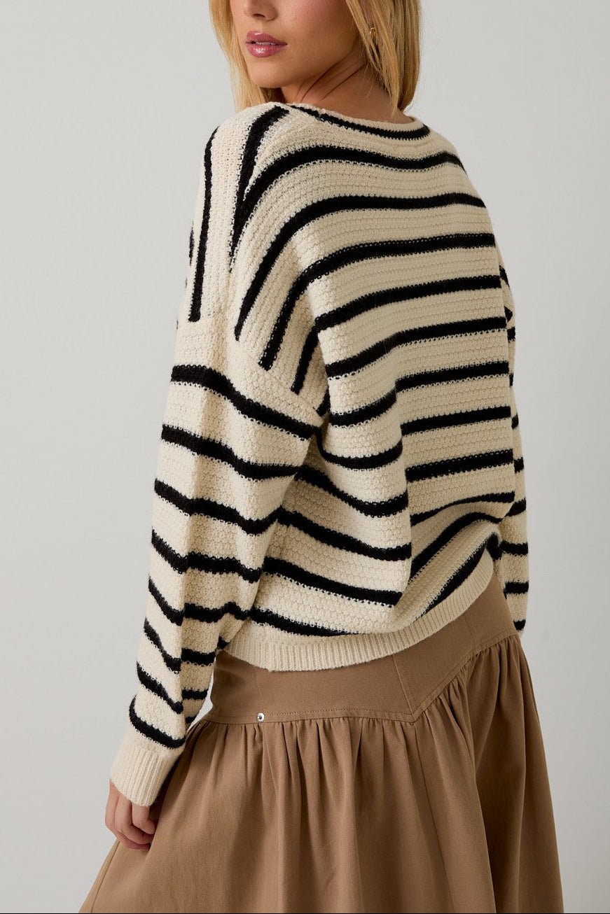 Margot Striped Button Cardigan - MTT Collective