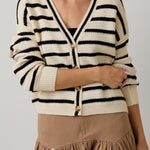 Margot Striped Button Cardigan - MTT Collective