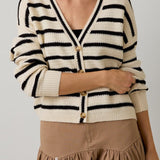 Margot Striped Button Cardigan - MTT Collective