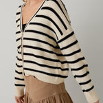Margot Striped Button Cardigan - MTT Collective