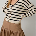 Margot Striped Button Cardigan - MTT Collective