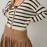 Margot Striped Button Cardigan - MTT Collective