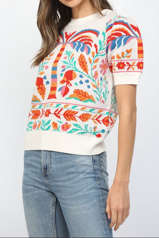 Mariah Short Sleeve Sweater Top - MTT Collective