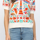 Mariah Short Sleeve Sweater Top - MTT Collective