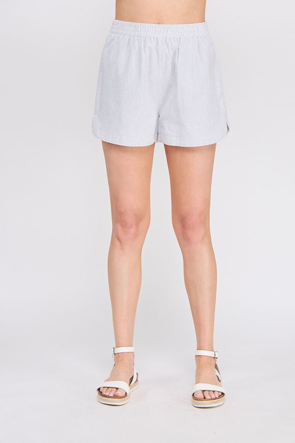 Mariam Pinstripe Linen Shorts - MTT Collective
