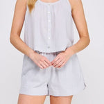 Mariam Seersucker Sleeveless Top - MTT Collective