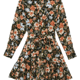 Maribel Floral Belted Shirt Dress - MTT Collective