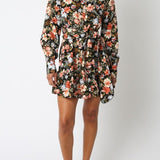 Maribel Floral Belted Shirt Dress - MTT Collective