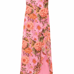 Maribel Floral Satin Maxi Dress - MTT Collective