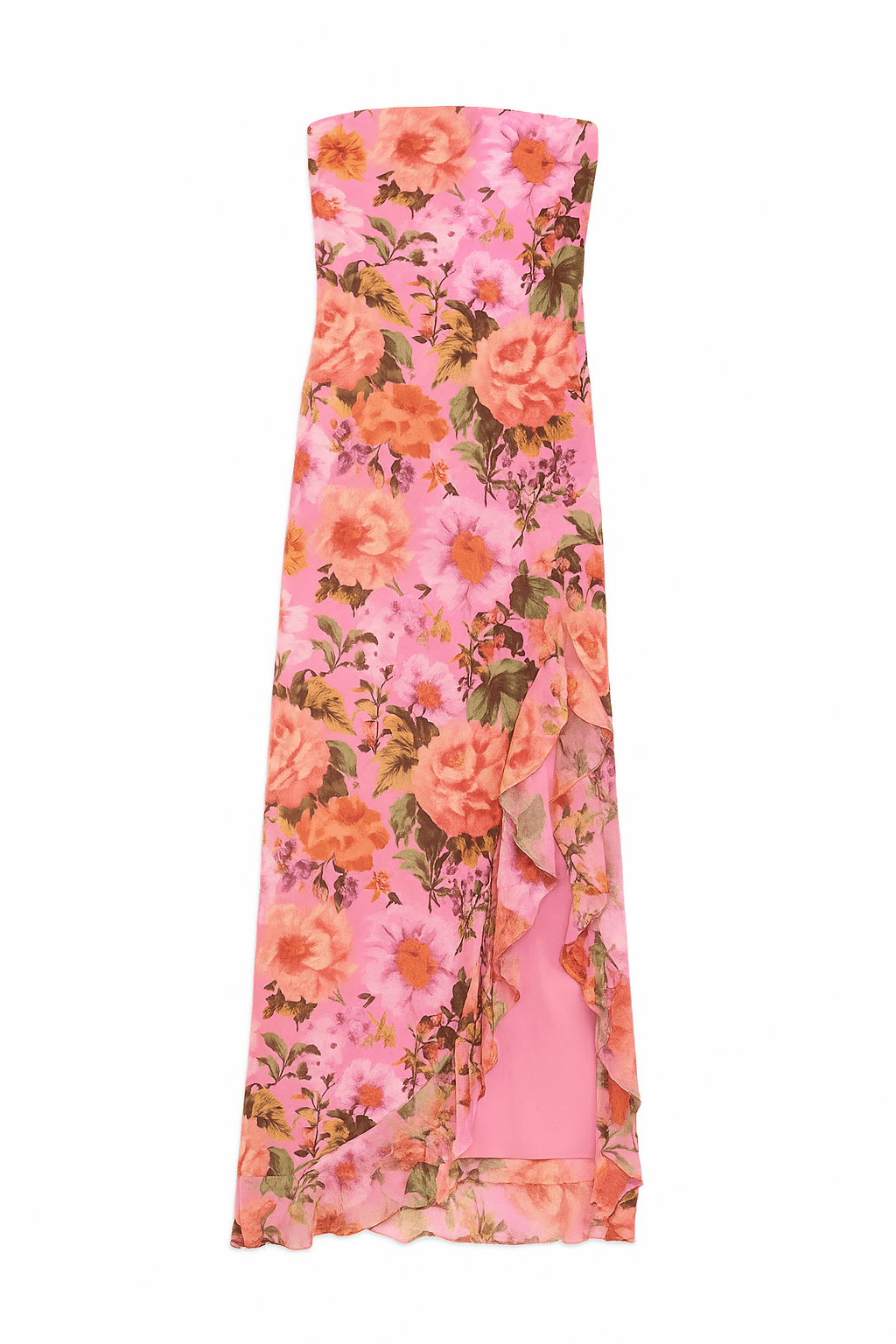 Maribel Floral Satin Maxi Dress - MTT Collective