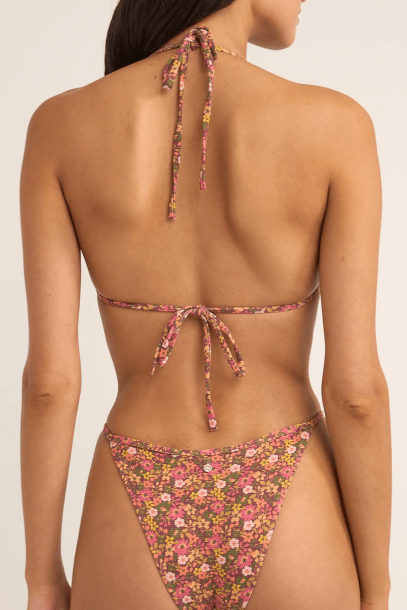 Marie Floral Slide Tri Bikini Top - MTT Collective