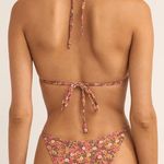 Marie Floral Slide Tri Bikini Top - MTT Collective
