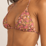 Marie Floral Slide Tri Bikini Top - MTT Collective