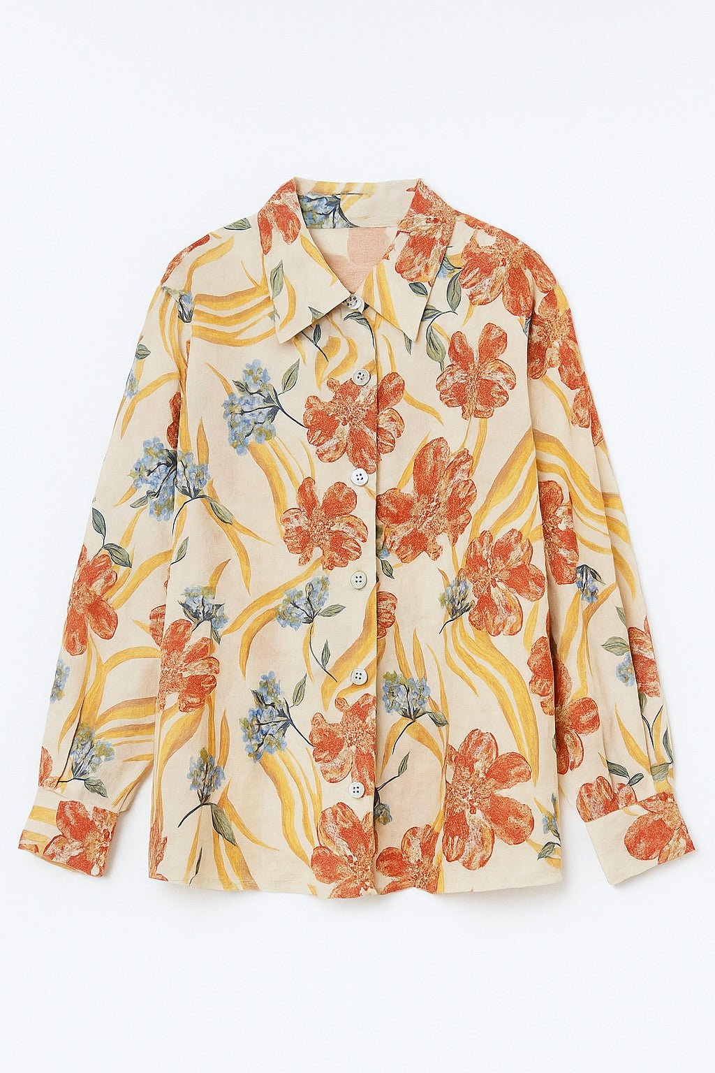 Marigold Floral Button - Up Shirt - MTT Collective