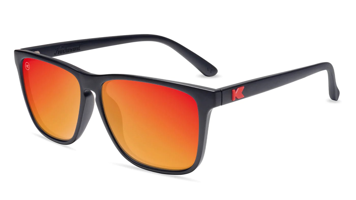 Matte Black / Red Sunset Fast Lanes Sunglasses - MTT Collective