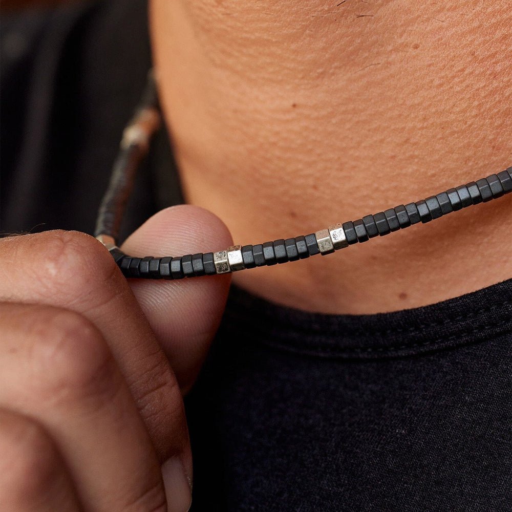 Men's Faceted Pyrite Bead Necklace - MTT Collective
