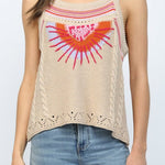 Michelle Abstract Sunburst Sweater Tank - MTT Collective