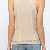 Michelle Abstract Sunburst Sweater Tank - MTT Collective