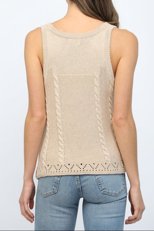 Michelle Abstract Sunburst Sweater Tank - MTT Collective