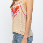 Michelle Abstract Sunburst Sweater Tank - MTT Collective