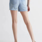 Mid - weight Denim High Rise Shorts - MTT Collective