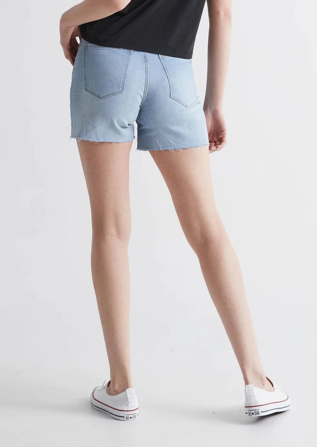 Mid - weight Denim High Rise Shorts - MTT Collective
