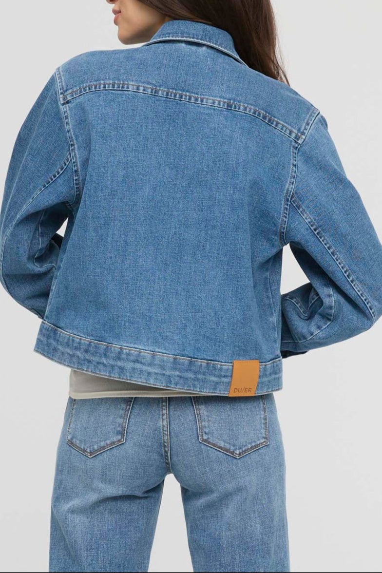 Mid - Weight Denim Pleated Jacket - MTT Collective