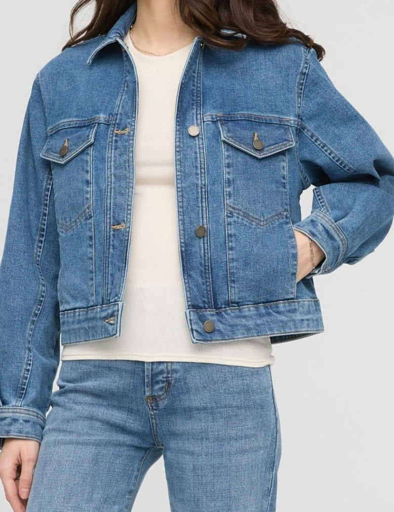 Mid - Weight Denim Pleated Jacket - MTT Collective