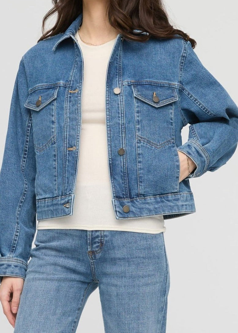 Mid - Weight Denim Pleated Jacket - MTT Collective