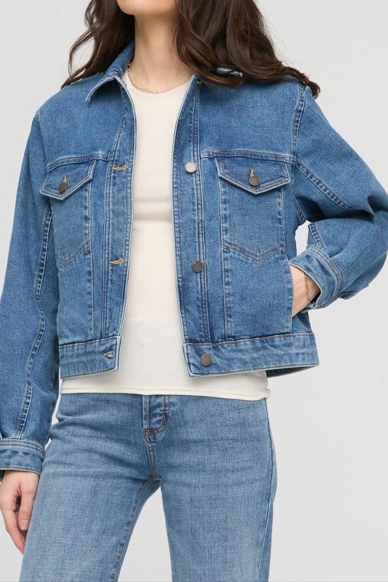 Mid - Weight Denim Pleated Jacket - MTT Collective