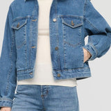 Mid - Weight Denim Pleated Jacket - MTT Collective