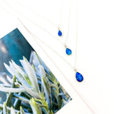 Mila Teardrop Blue Lab Opal Necklace - MTT Collective